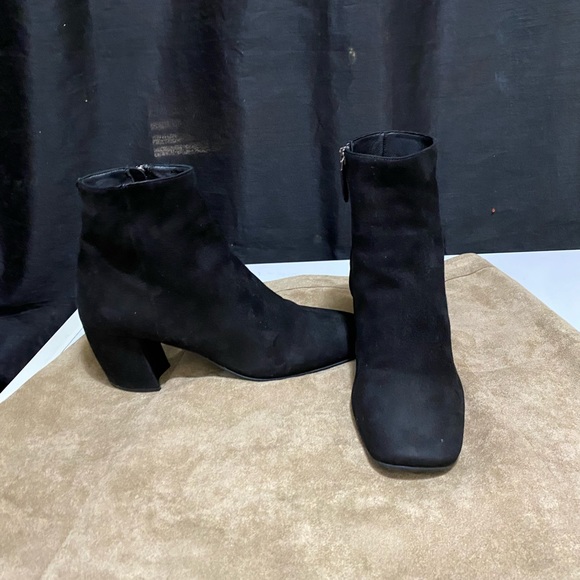 Prada Milano Ankle Boots Women Suede Black made in Italy size 7 - Picture 10 of 13